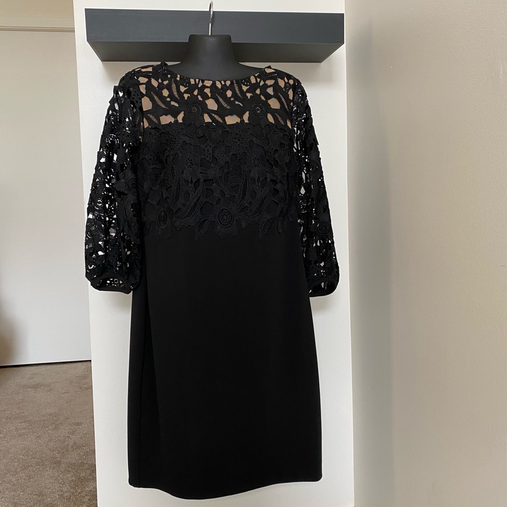Lauren by Ralph Lauren Illusion Sleeve Cocktail Dress Size 14